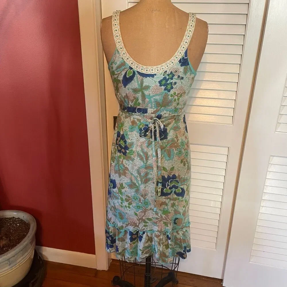 FREE PEOPLE | beaded neckline jersey floral dress S